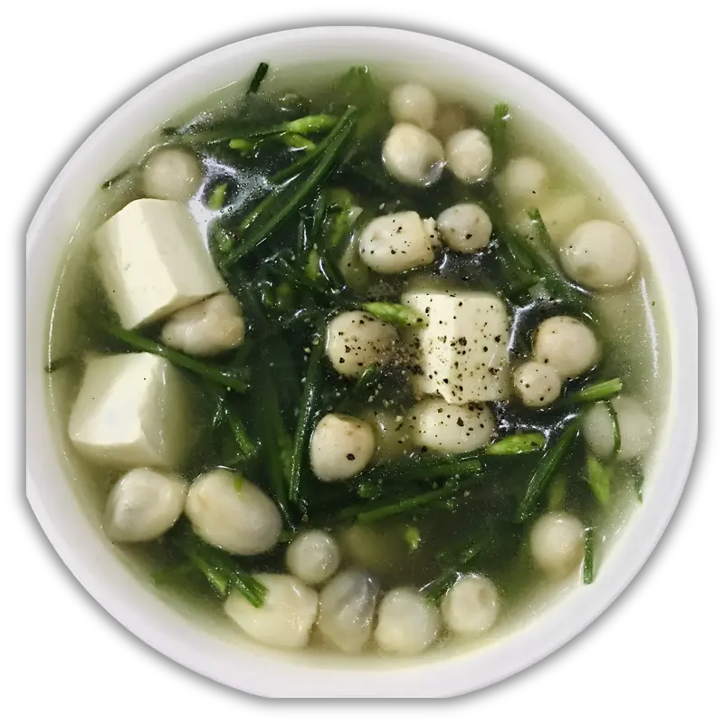 Canh hẹ nấm rơm